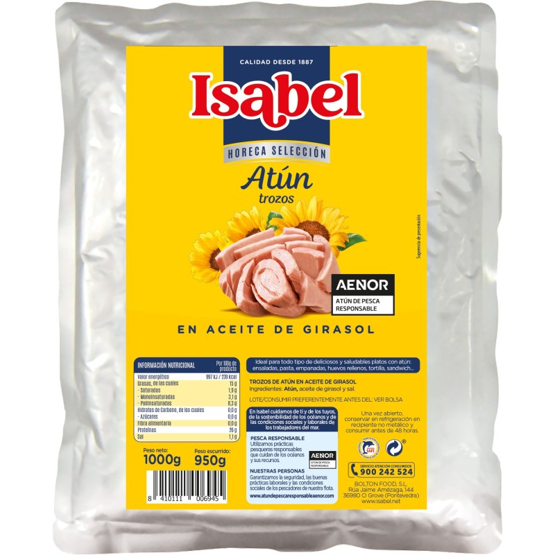 ATUN ACEITE "ISABEL" BOLSA (1 KG)