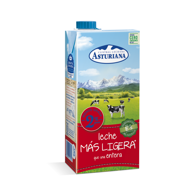 LECHE ENTERA 2% "MAS LIGETA"(1 LT)