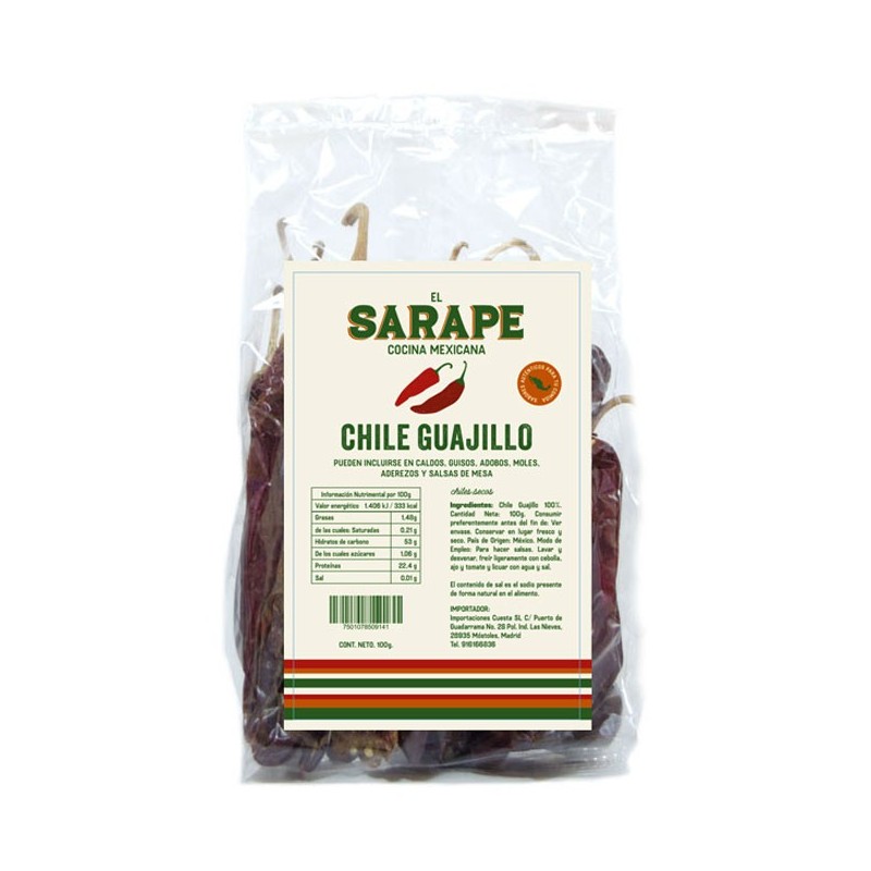 CHILE SECO GUAJILLO 100 GR EL SARAP