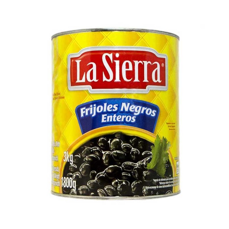 FRIJOL NEGRO REFRITO 3 KG "LA SIERR