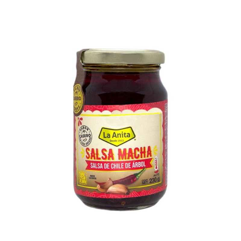 SALSA MACHA DE CHILE DE ARBOL 230 G