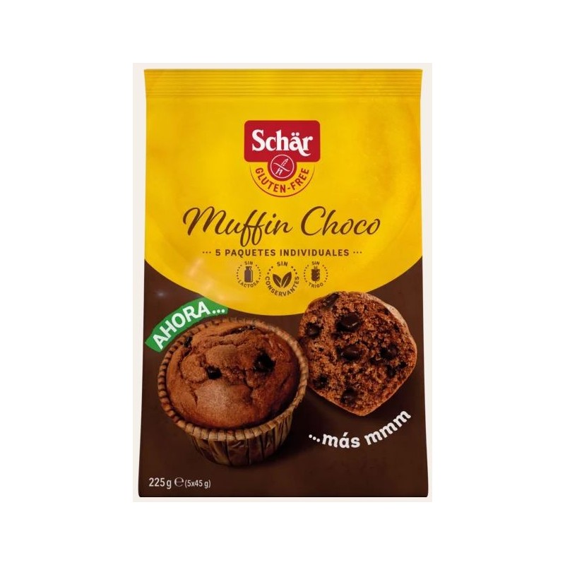 MUFFINS CHOCO SIN GLUTEN 225 GR"SCH